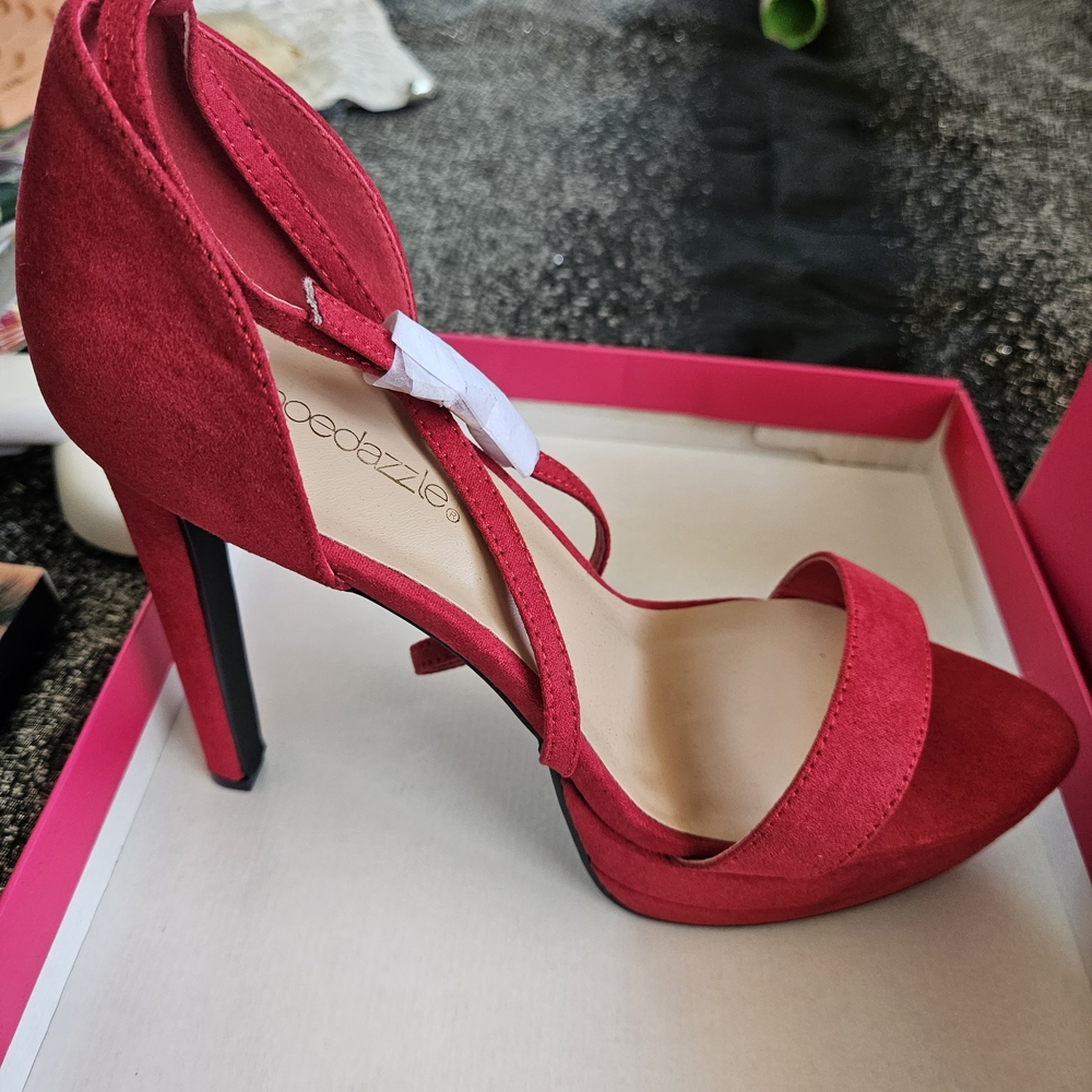 Red Peep Toe Heels